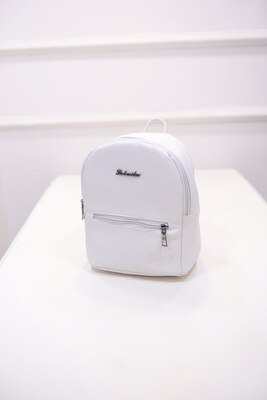 College Wind Mini Schoudertas Pu Leer Mode Meisje Snoep Kleur Kleine Rugzak Vrouwen Tas: White