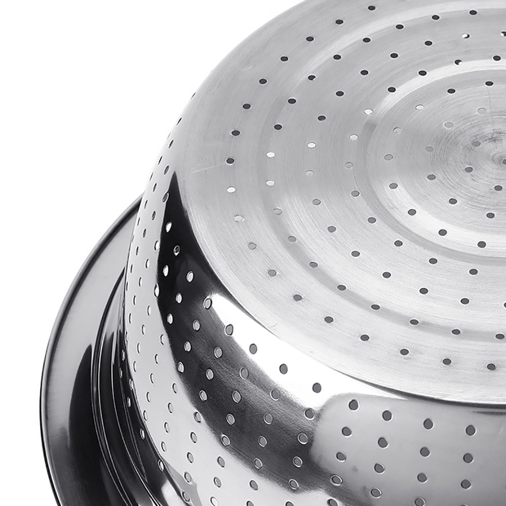 Stainless Steel Holes Washing Cleaning Rice Sieve Strainer Fruits Vegetable Drain Bowl Kitchen Supplies