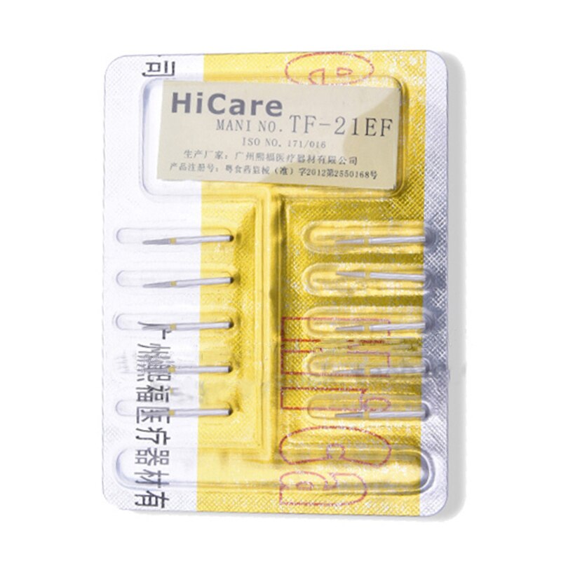 TC/SF Serie Dental Diamant FG 1,6mm Bohrer High Speed Runde Kopf Bur 10 teile/paket