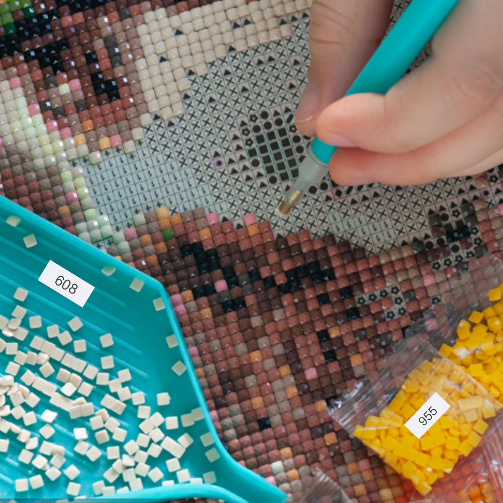 Dmc farver nummer etiket klistermærker til diamantmaling opbevaringsæske mosaikperler