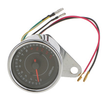 1 stück Universal- Silber Metall Motorrad Tachometer-lehre 0-13000 RPM
