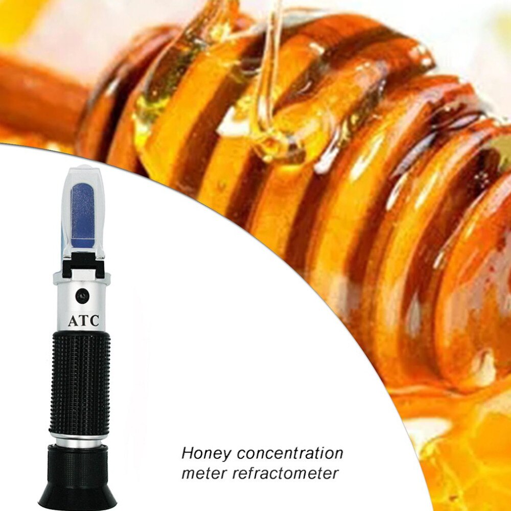 Portable Size 58-90% Water Honey Refractometer with Calibration Refractometer Honey Moisture Meter Tools
