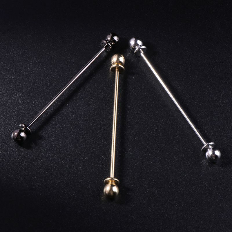 Men Shirt Pins Tie Clip Collar Clasp Luxury Business Wedding Brooch Bar Ornament HX6F