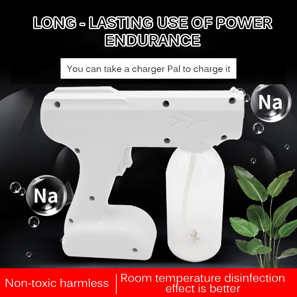 Wireless Electric Sprayer Sanitizer 800ml Fogger Disinfectant Machine Handheld Rechargeable Nano Steam Atomizer With Blue Light