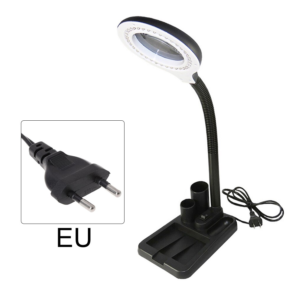 Lampe de couture éclairée, accessoire de couture artisanal outils de bricolage éclairage, Table de rangement Flexible, loupe: EU Plug