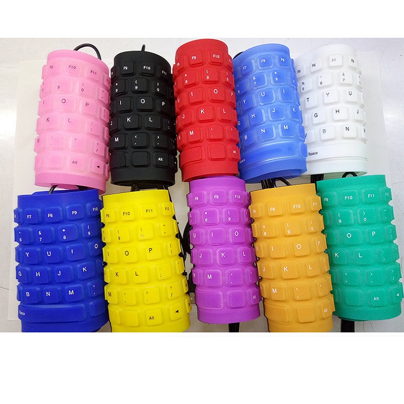 Foldable washable computer keyboard 85 key portable mini USB flexible waterproof soft silicone gaming keyboard computer laptop