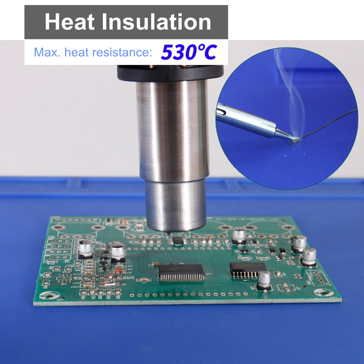 Work Pad Desk Platform Soldering Repair Station Repair Pad Insulation Heat Resistant Soldering Station Silicon Soldering Mat