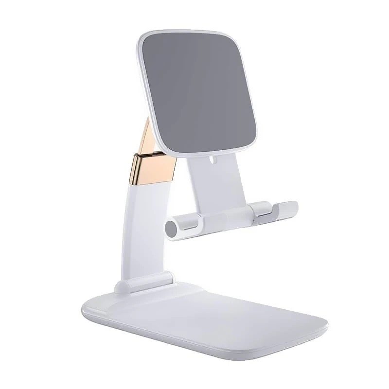 Vikbart abs-bordsstativ för mobiltelefon smartphonestöd surfplatta skrivbord mobiltelefon bärbar hållare fäste för ipad iphone 16 x: Svart