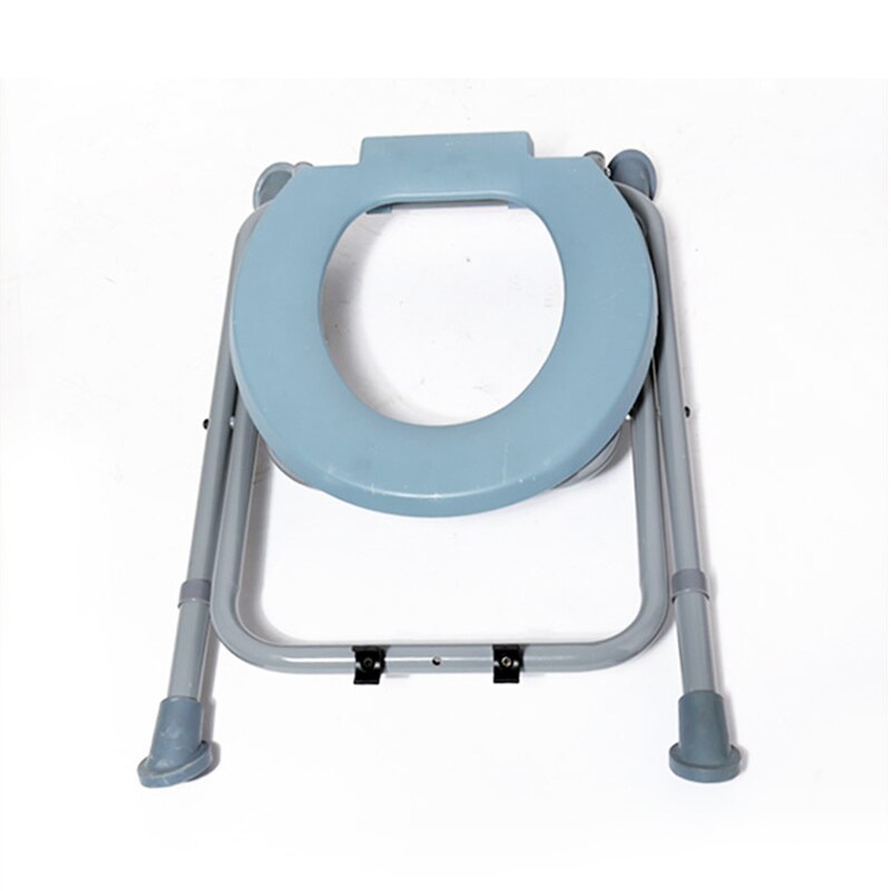 Home care portable easy space-saving folding toilet commode chair for elderly and disabled