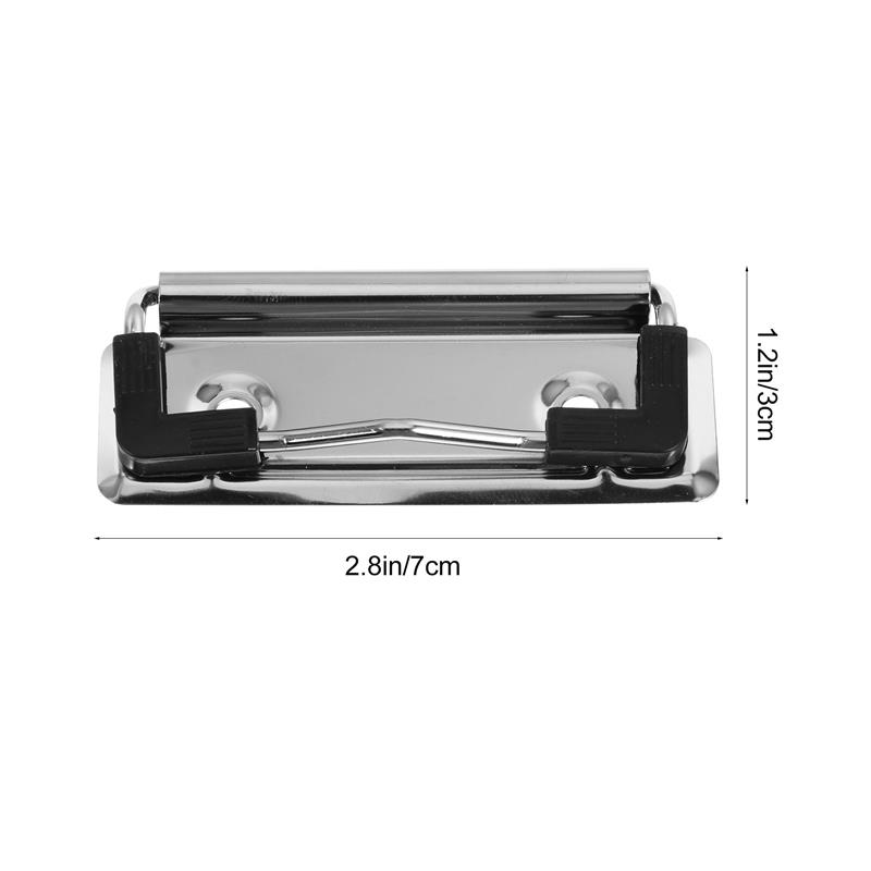 15pcs Clipboard Clips Mountable Metal Clip Spring-Loaded File Folder Clamps Office Hardboard Clips Stationery For School