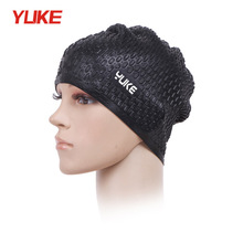 YUKE Volwassen Waterdichte Siliconen Badmuts Mannen Vrouwen Waterdrop Zwemmen Head Cover Bescherm Oren Haar Bad Zwemmen Zwembad hoed