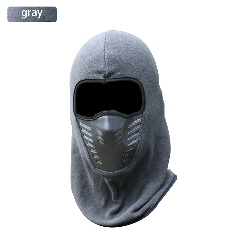 Outdoor Winter Fietsen Fleece Warm Full Face Cover Anti-Dust Winddicht Ski Mask Snowboard Hood Anti-Dust Bike thermische Sjaal: Gray