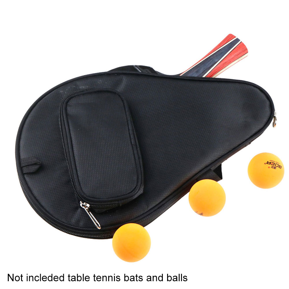 Skyddande sport träning pingisfodral dragkedja vattentät bordtennisracketväska kalebassform utrustning bärbar