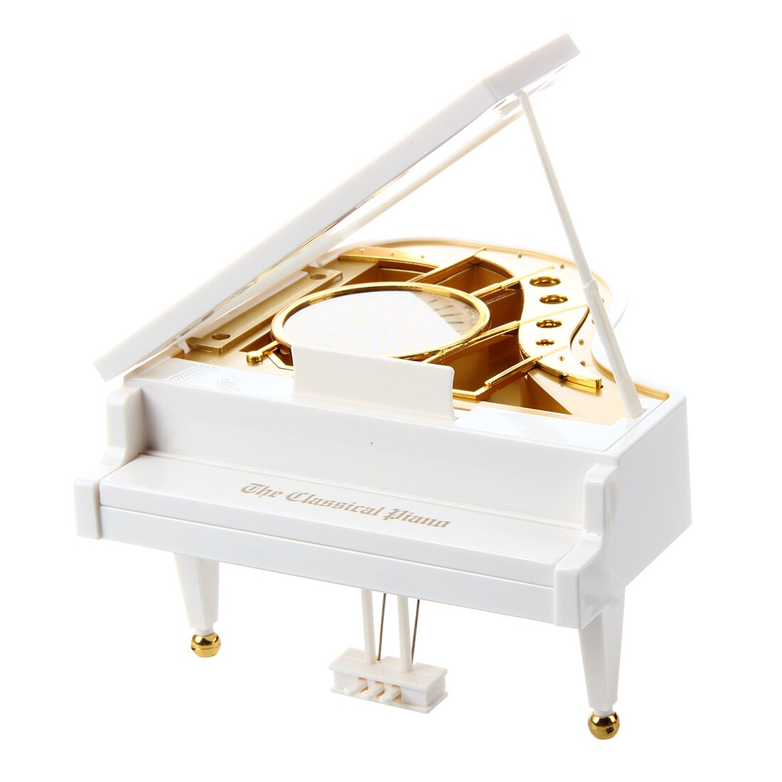 Carillon Music Box Music Box Grand Piano white Ballerina