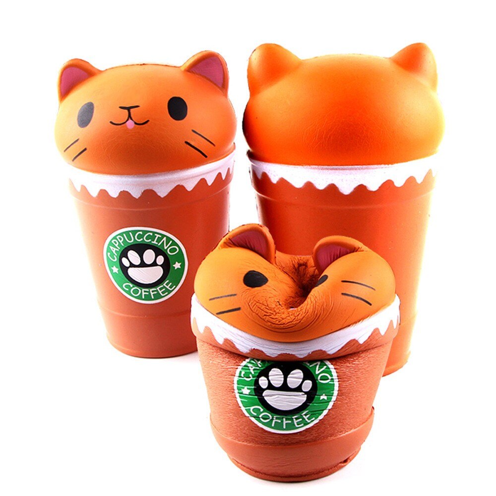 Cut Cappuccino Cup Kat Fidget Speelgoed Autisme Speciale Behoeften Stress Verlichten Decompressiontoy Interessante Cadeau Voor Kinderen