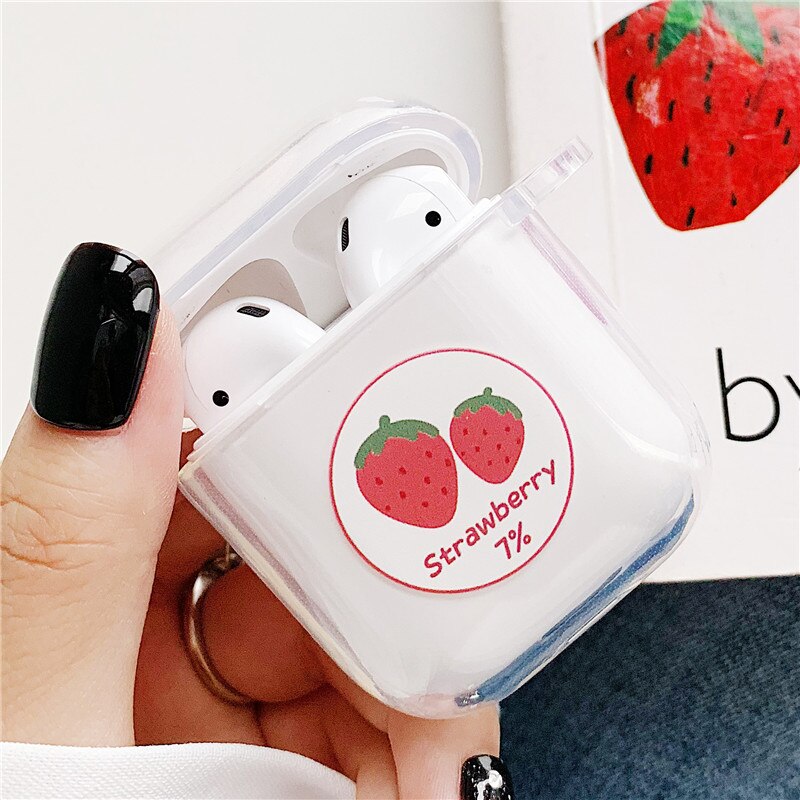 Sødt silikone cover gennemsigtig bluetooth trådløst etui til airpods 2 etuier til airpod apple med nøglering stødsikker coque etui: A1