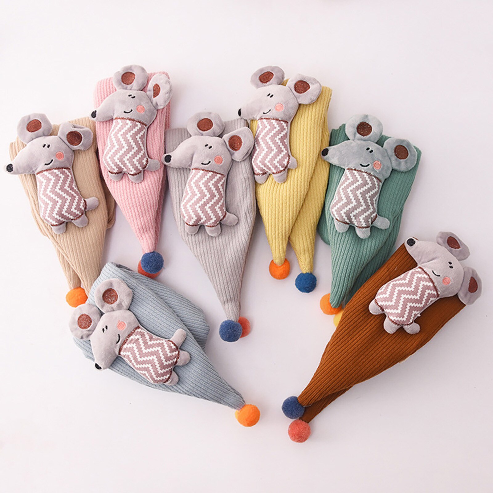 Kids Cartoon Animal Knit Scarves Kids Cartoon Shawls Scarves Collar Thickening Scarf Baby Boys And Girls Winter Knitted Clothes