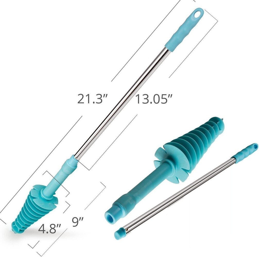 Toilet Plunger Zuiger Type Wc Klomp Remover Flexibele Rubberen Hoofd Rvs Handvat Wc Bagger Pijp Voor Verstopte Sifon