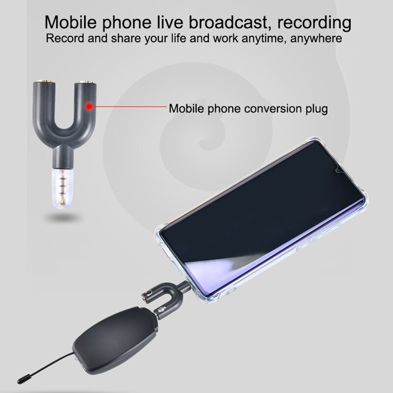 UHF Wireless Microphone Headset 2 in 1 Handheld Head-Wear Mic 30M Range Voice Amplifier for Speech Teaching