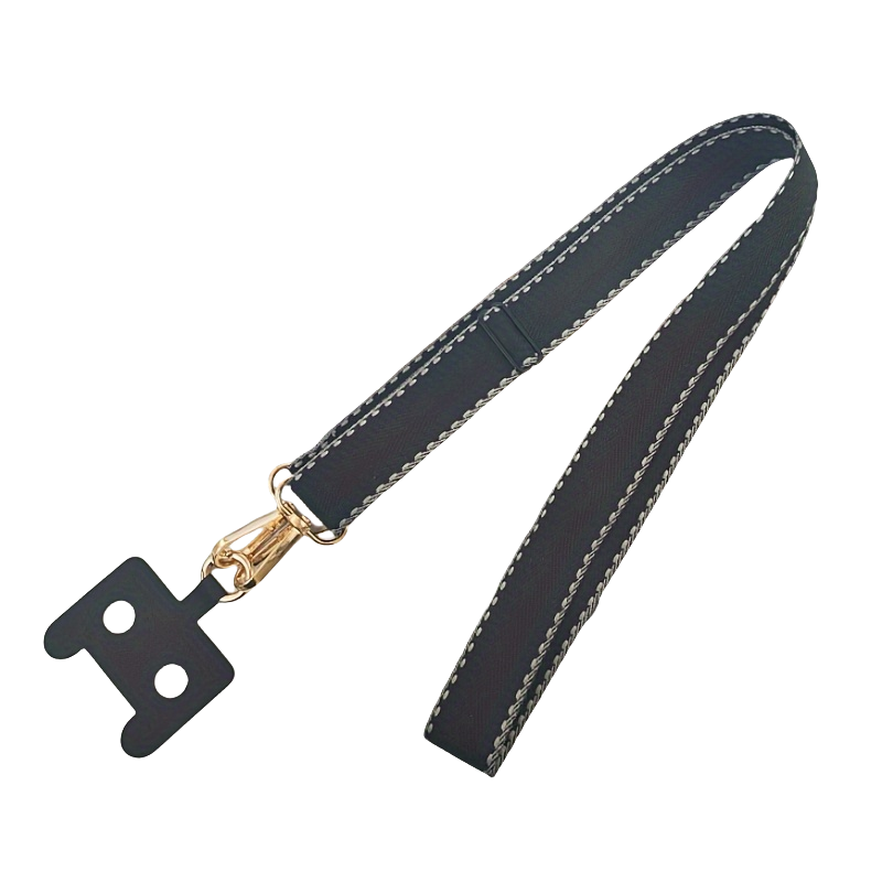 1 Set Mobile Phone Hanging Cord Cartoon Patch Adjustable, Soft and Comfortable, No Neck Strap Suitable for Men and Women: black