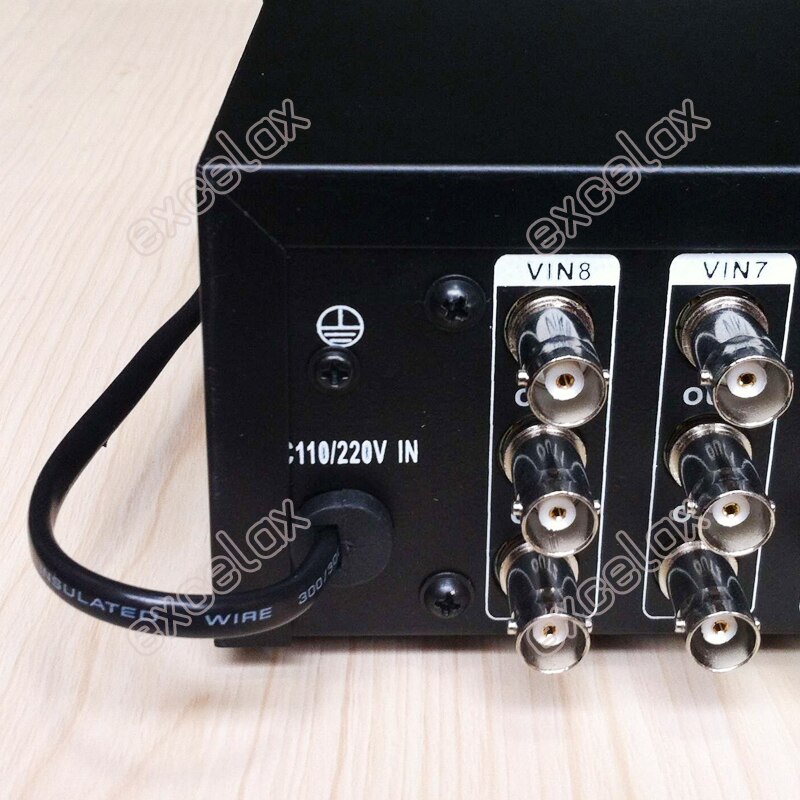 8 in 16 ud komposit cvbs bnc videodistributør 8-16ch input video splitter analog cctv sikkerhedskamera system signalforstærker