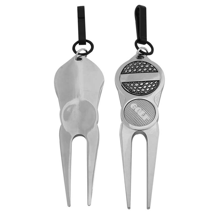 Divot Repair Tool Portable Divot Tool Alloy Snowmobile Tool Putting Green Fork With Ball Marker Tool For Motte REPAIR
