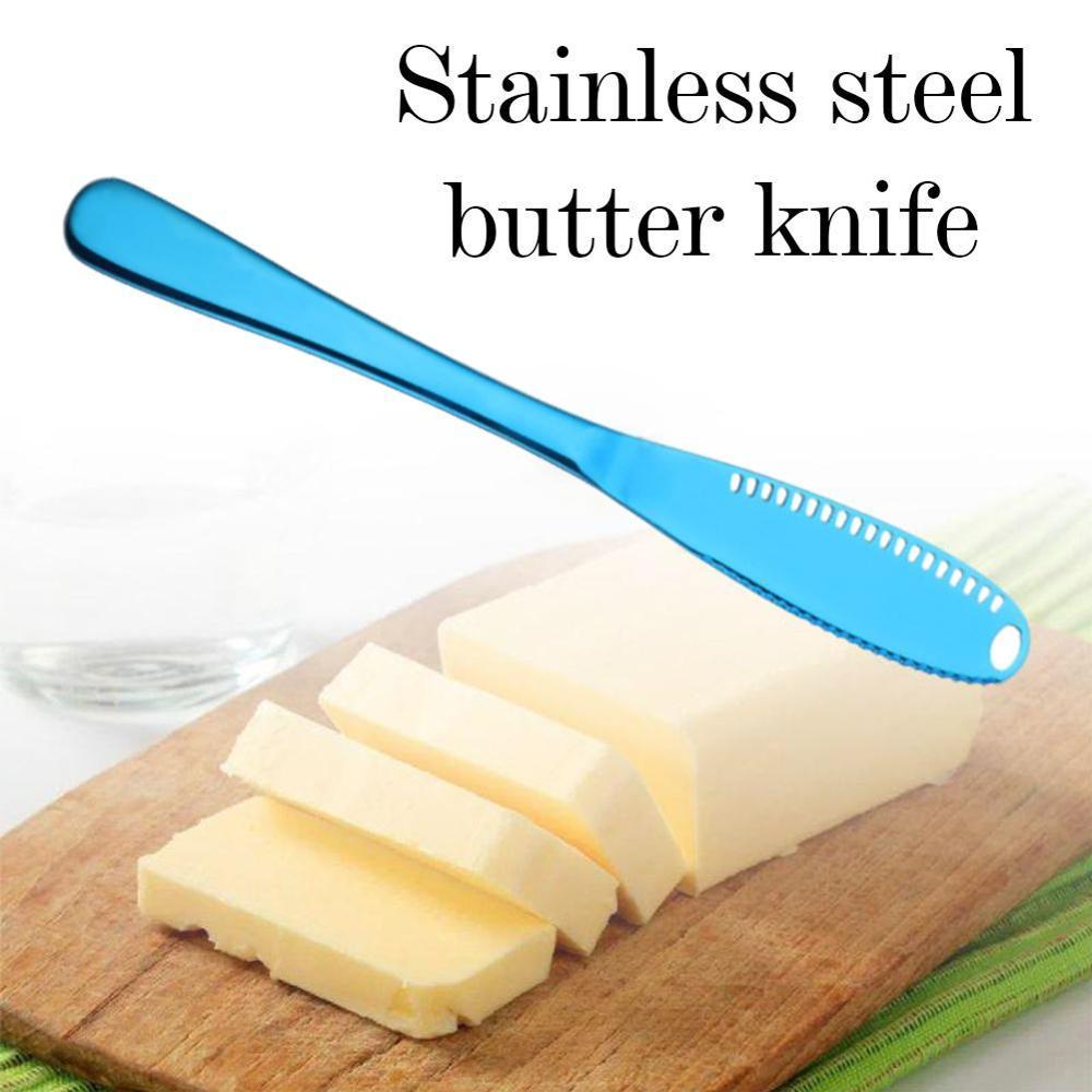 Rustfrit stål smørkniv smørkniv western food rustfri kniv ost smørkniv smør marmelade stål ostebrød kn  e8 x 2