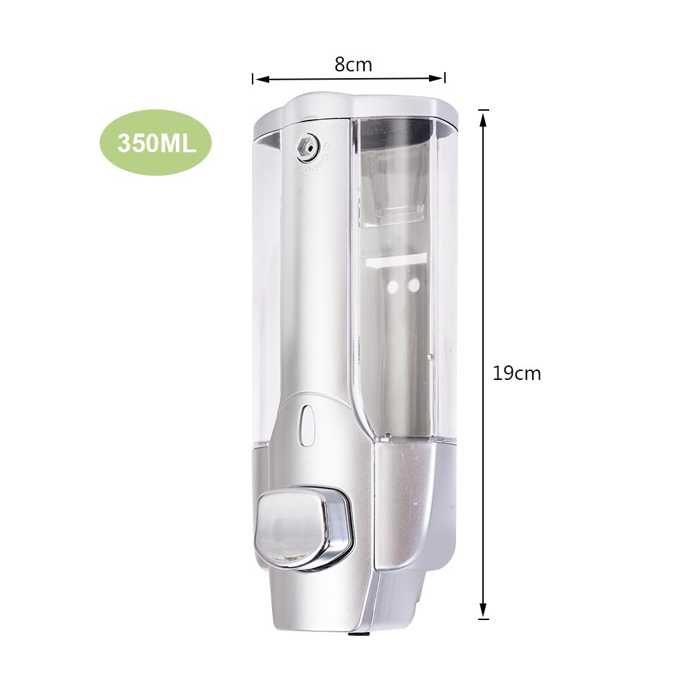 Liquid Soap Dispenser Wall Mounted Shower Gel Dispensers Shampoo Container Kitchen Tools Pump Double Hand Bathroom Soap Bottle#9: A