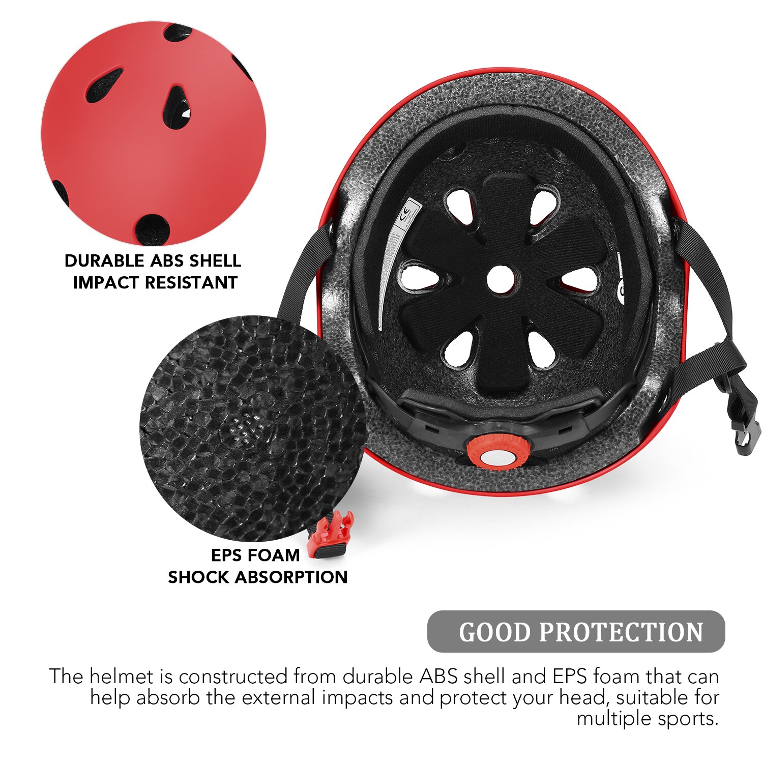 Bicycle Helmet Multi-Sports Safety Helmet for Kids/Teenagers/Adults Cycling Skating Skateboarding Scooter helmet light