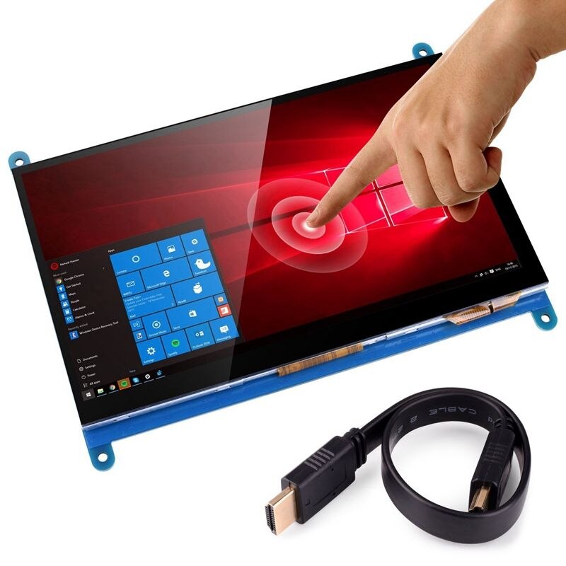 7 zoll Kapazitiven Touchscreen TFT LCD Display HDMI Modul 800x480 für Raspberry Pi 3 2 Modell B und RPi 1 B + EIN BB Schwarz PC Vario