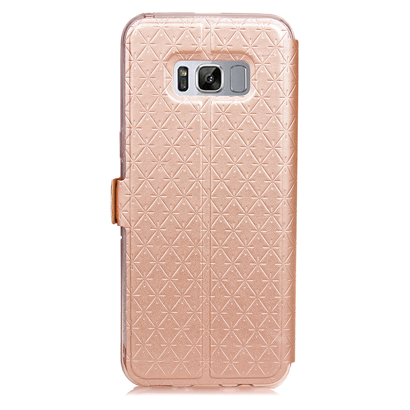 Abdeckung Telefonkasten Für Samsung Galaxy S8 Plus SM S8 + G9550 Flip Pu-leder tpu Shell S8 ZOLL-G9500 Fenster Ständer Raute Holster tasche