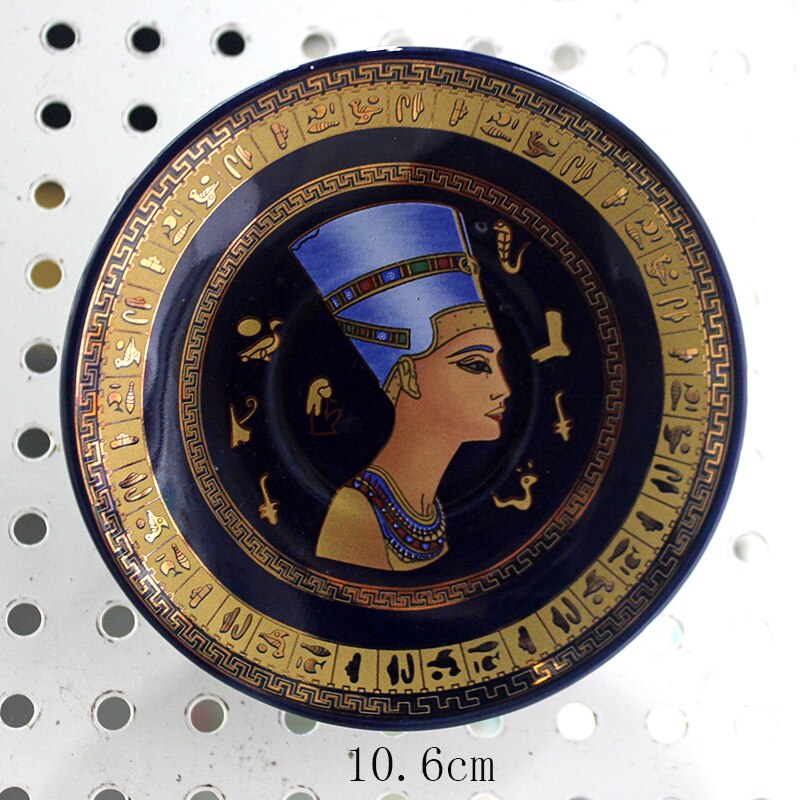 Platos decorativos de pintura de estilo egipcio, plato artístico de cerámica para el hogar, placa de pintura de fondo de Hotel: 1871