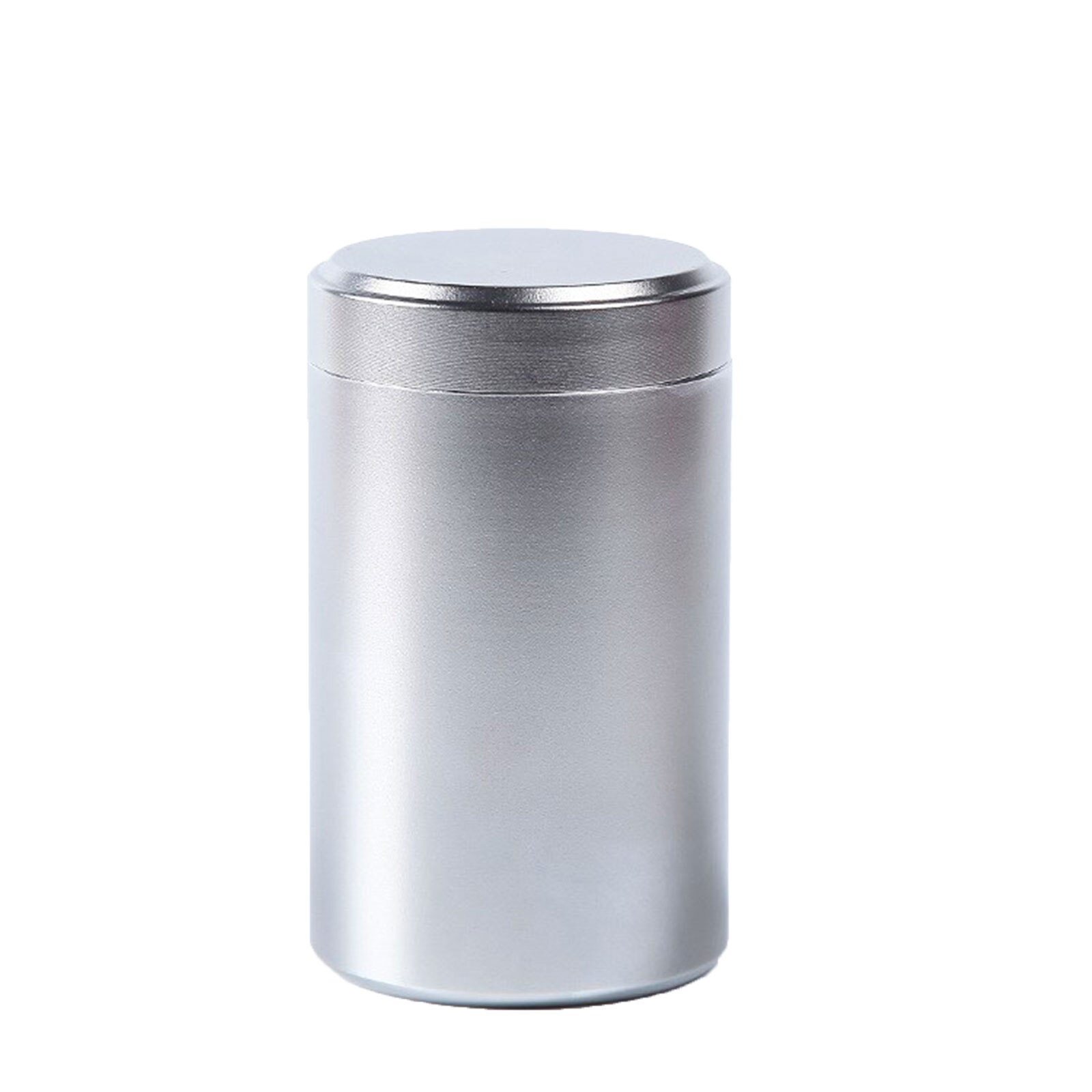 Lata sellada de Metal de aluminio anodizado multifuncional, Color sólido, portátil, paquete de té de viaje, producto práctico para el hogar: Plata