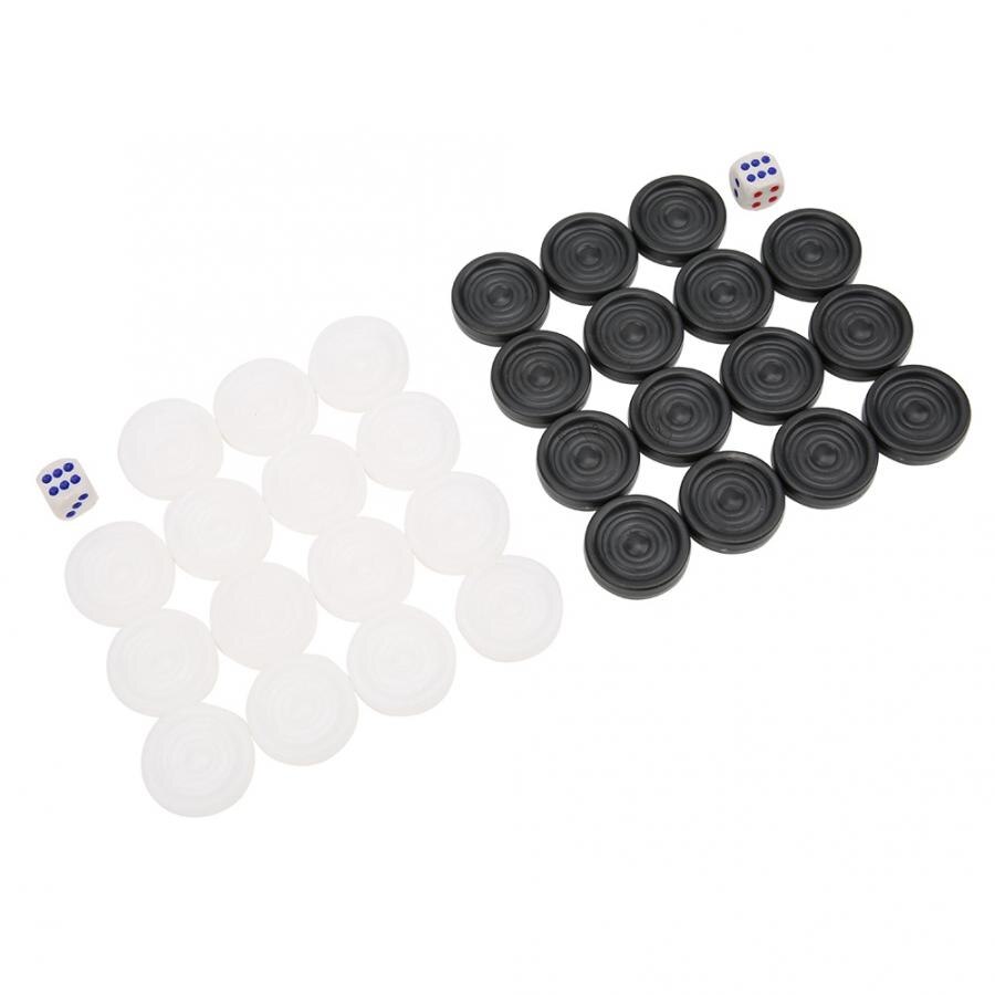 30pcs/Lot Black/White Backgammon Checkers Chips Pieces Set Family Party Games Early Educational Toys for Children Kids