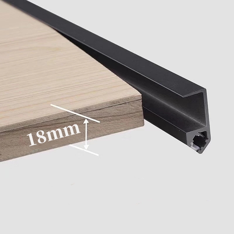 Luz LED para estante de armario, iluminación empotrada de 45 °, perfil de aluminio de 18mm, tablero de madera, barra de Clip trasera, lámparas de tira, 0,5/1m/Uds.