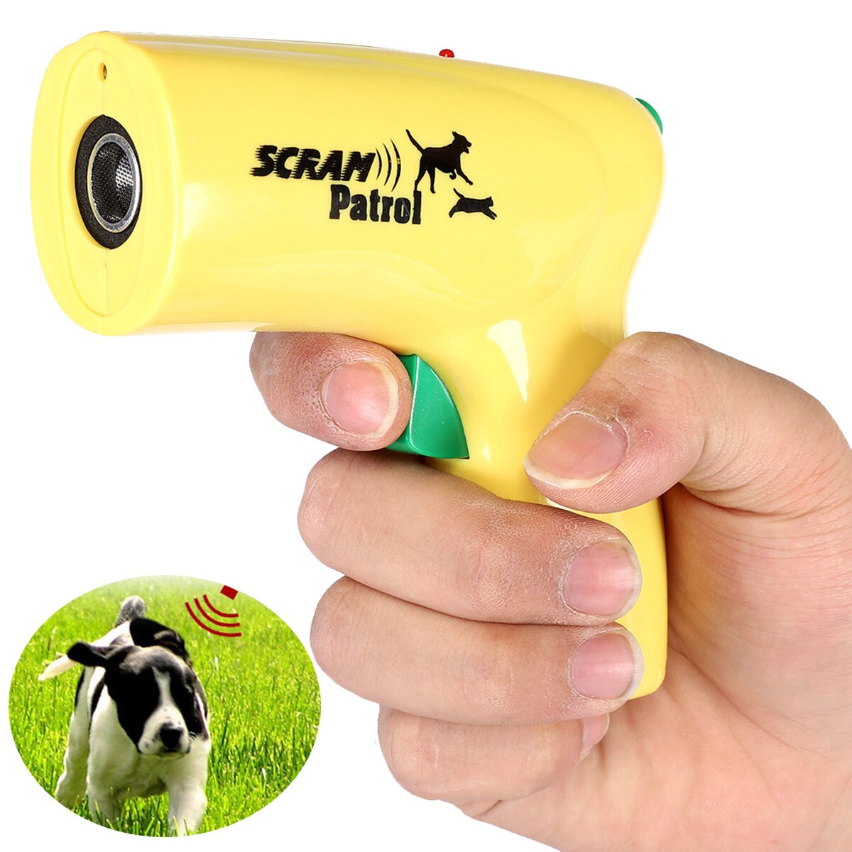 Ultrasonic Dog Cat Repeller ABS Plastic casing Electronic Repeller Effective range of 5-6ft for outdoor operation field trip