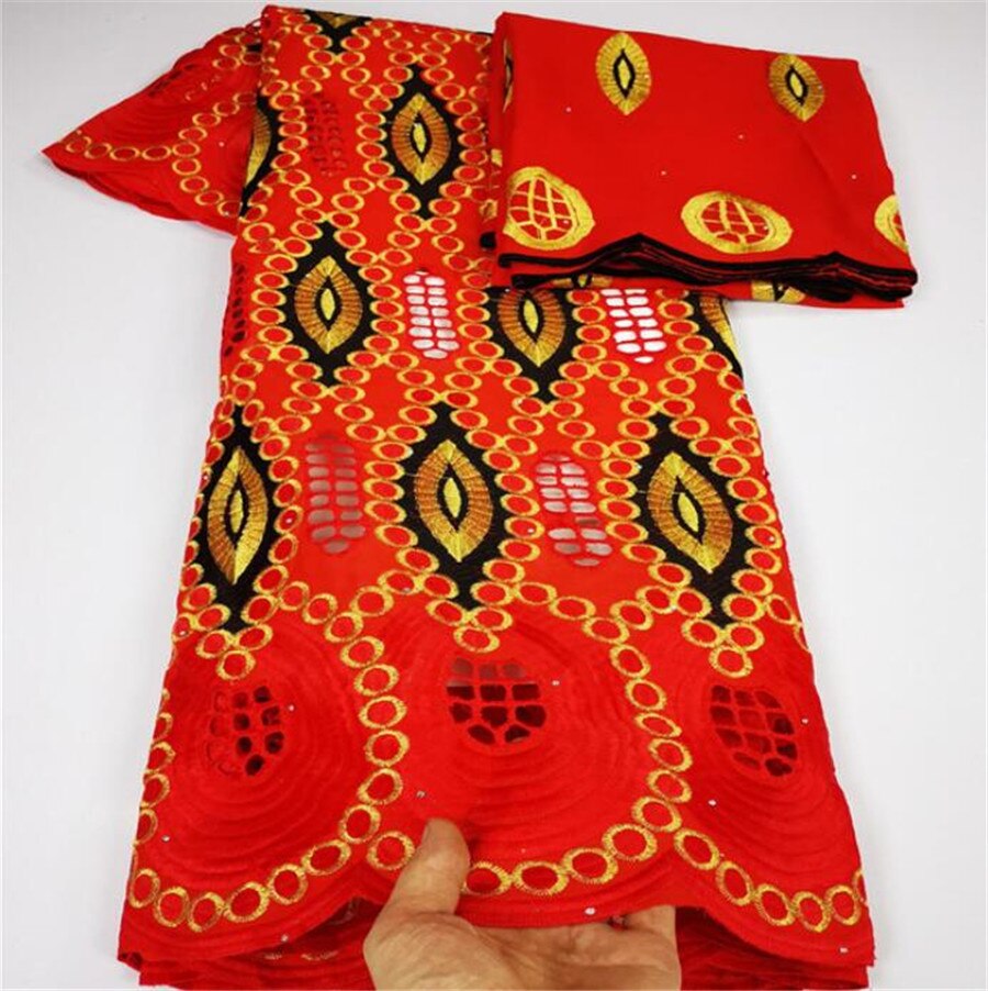 Swiss lace fabric embroidery African cotton fabrics Swiss voile lace in switzerland popular Dubai style 7yards: 2