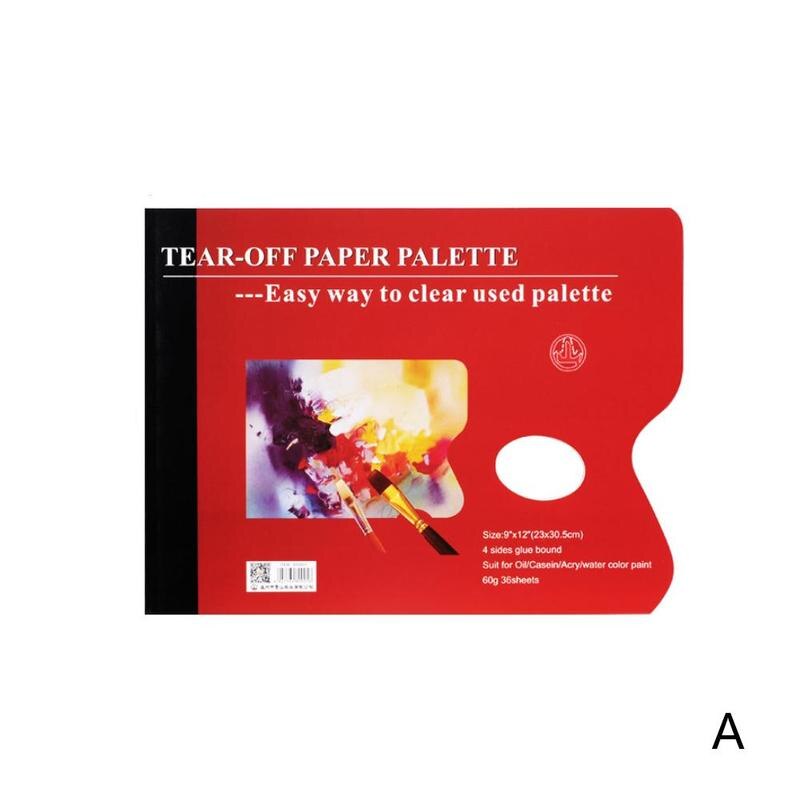 Paper palette painting watercolor palette For Gouache acrylic Pad Palette oil paint supplies art Disposable Y3C6: A