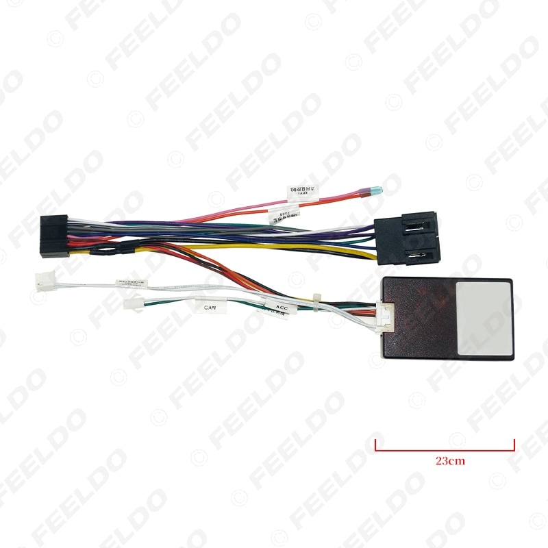 FEELDO Car 16pin Audio Wiring Harness Adapter With Canbus Box For Mercedes-Benz W209(02-06)/W203(01-04) Stereo Installation