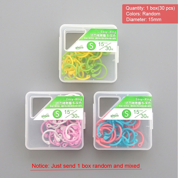 Kreative Süssigkeit Farbige Einfach Ring Papier Skizze Hinweis Buch verlieren Blatt Bindemittel Multi-funktion Kreis Kalender Keychain Schlüssel Ring: S