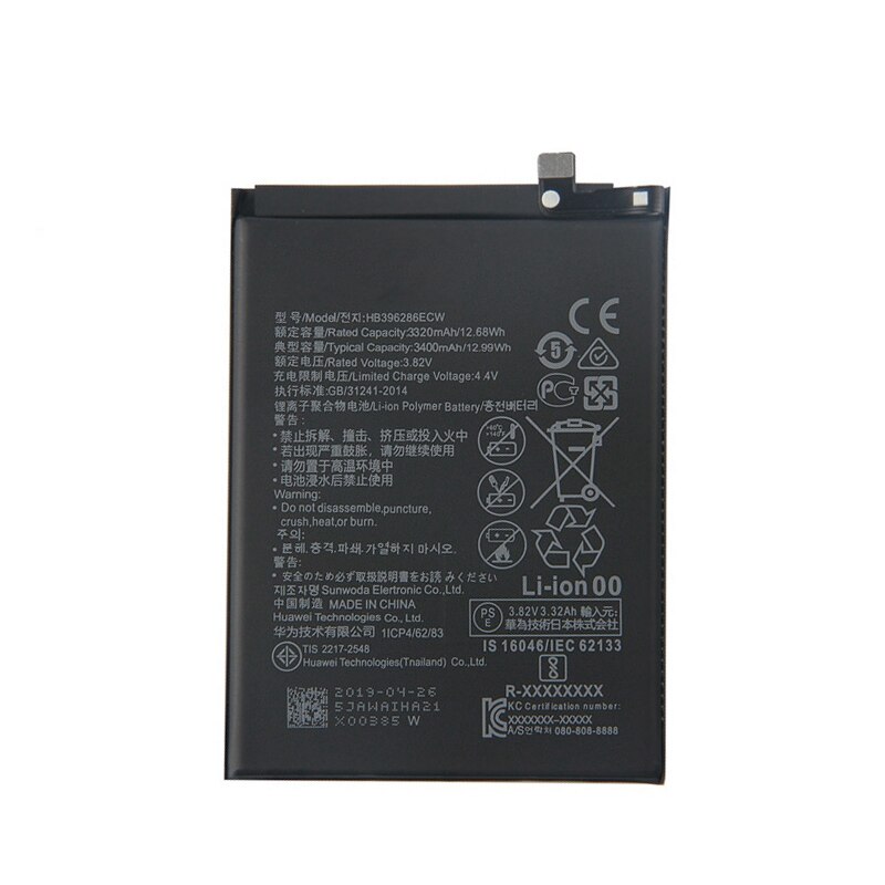 Original 3400mAh HB396286ECW Mobile Phone Battery For Huawei Honor 10i 20i / 10 20 Lite / P smart HRY-LX1MEB POT LX2 LX1T