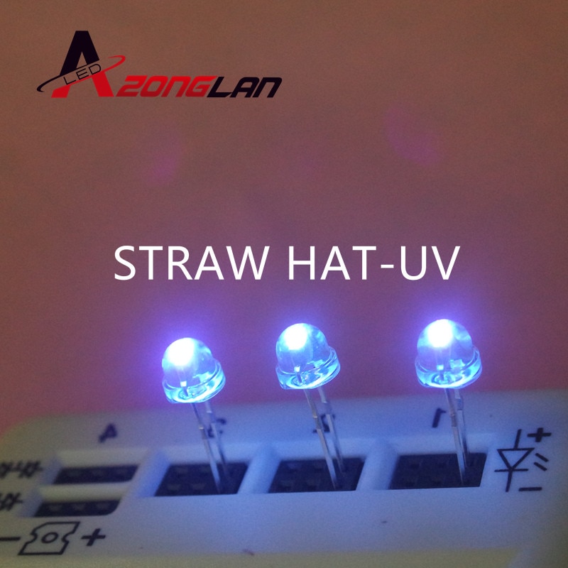 20PCS led 5mm strohoed uv/paars led Light Emitting Diodes (4.8mm) water Clear ultra bright Wide Angle LED