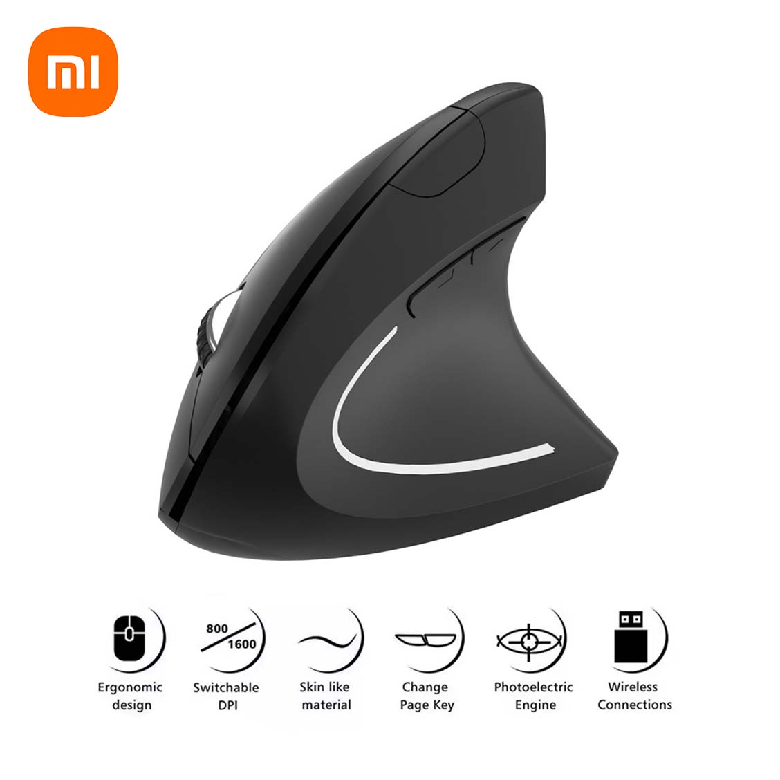Bezprzewodowa mysz pionowa Xiaomi Bluetooth 2,4 GHz Ergonomiczne myszy do gier 1600 DPI Regulowane biura Optyczne klawiatury elektroniczne