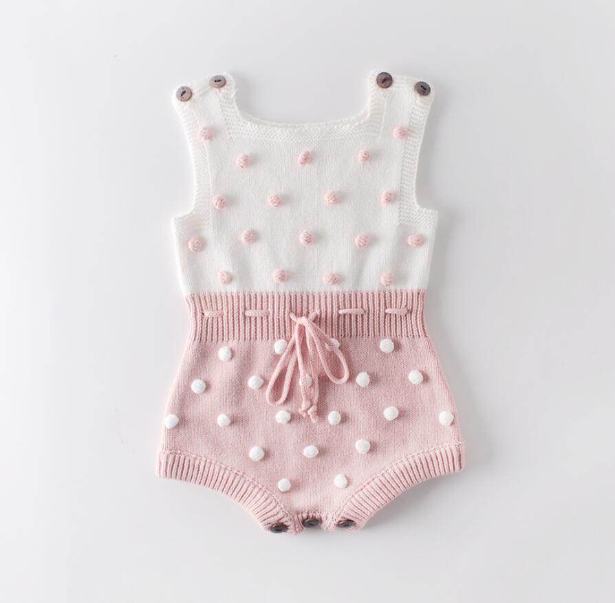 Baby Body Lente Baby Jongens Kleding Trui Handgemaakte Prom Peuter Meisjes Bodysuits Knit Bodysuits Baby Meisje Kleding: 82037 White Pink / 24M
