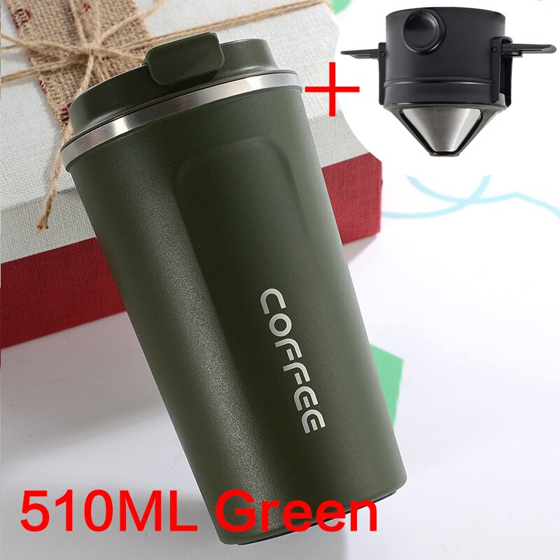 Koffie Drip Filter Cup 350Ml 510Ml Draagbare Herbruikbare Papierloze Giet Over Koffie Druppelaar Opvouwbare Clever Coffee Filter Stijl: 510ml Green Set