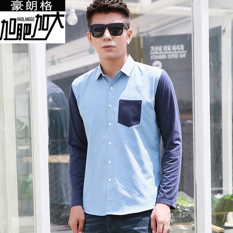 2016 szczupły mężczyzna koszula męska dżinsy plus rozmiar jesień mężczyzna z długim rękawem koszula camisa masculina marki na co dzień koszula biurowa