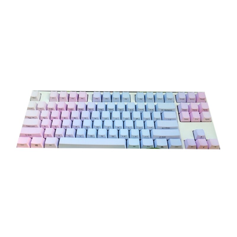 87/104/108 Keys OEM Profile Custom Side-Printed Keycaps PBT Backlit Gradient Keycaps for MX Cherry Mechanical Keyboard: 87BL