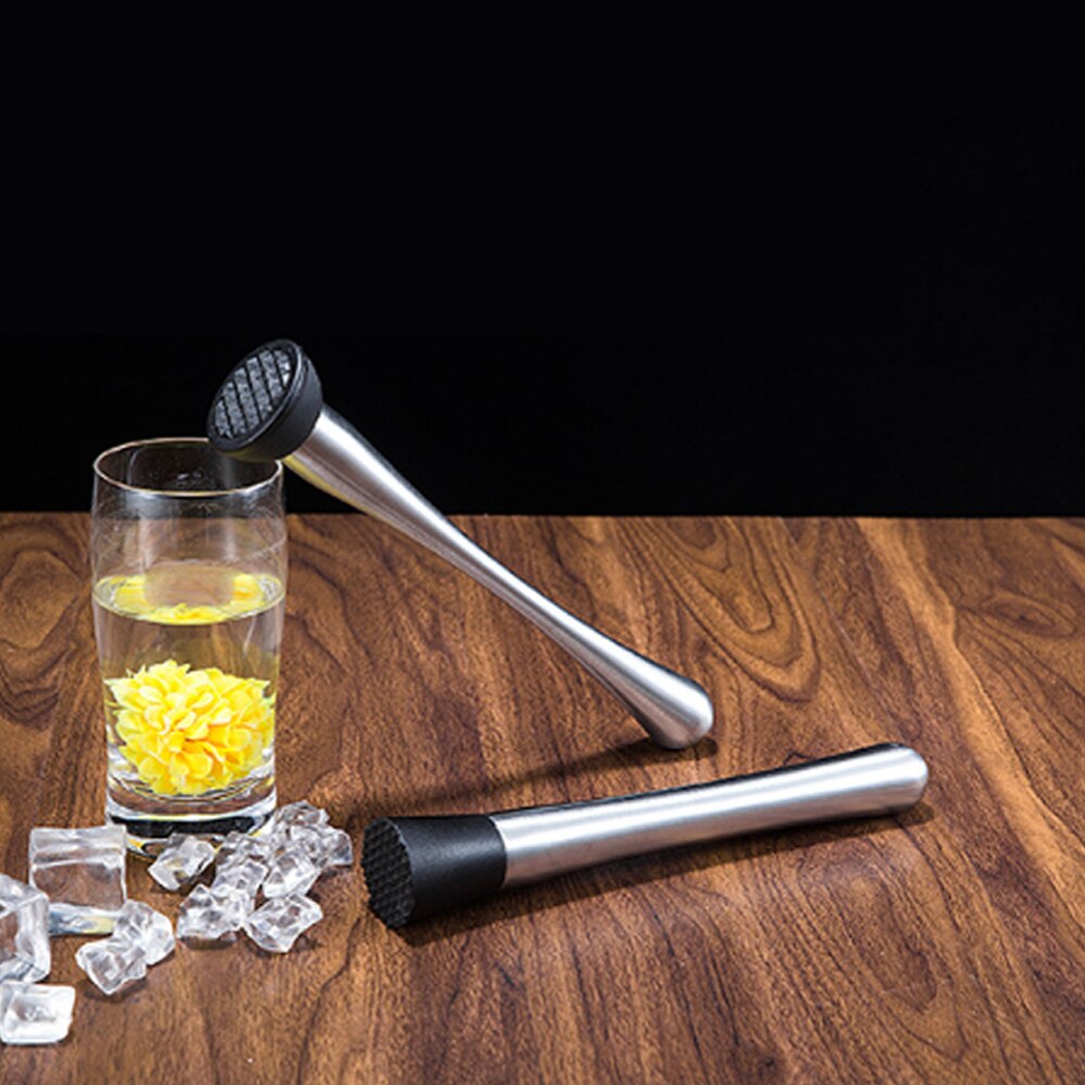 Stainless Steel Wine Mixing Stick Cocktail Muddler Shaker With Crushing Hammer DIY Drink Fruit Muddler Crushed Ice Barware Tool