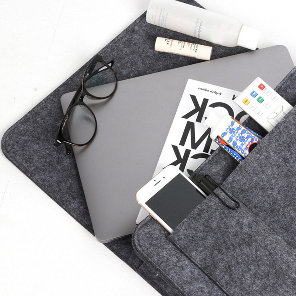 Bedside Holder Phone Tablet Books Storage Pouch Bed Headboard Footboard Organizer Bag Felt Pocket
