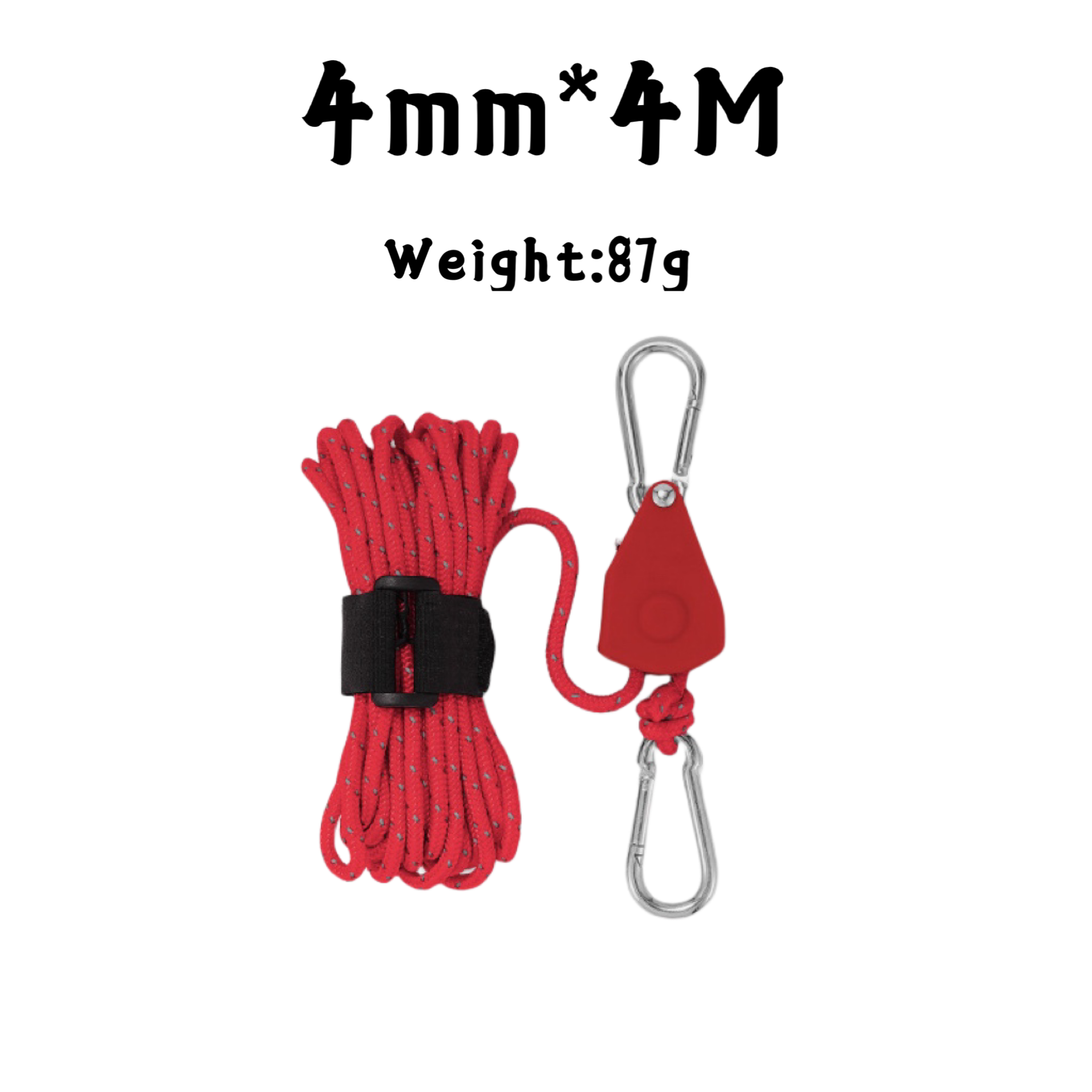4/5M Camping Touw Tent Verstelbaar Touw Sluiting Vaste Gesp Poelie Spanner Ratelhangers Lampjes Camping Luifel Windtouw: Roze